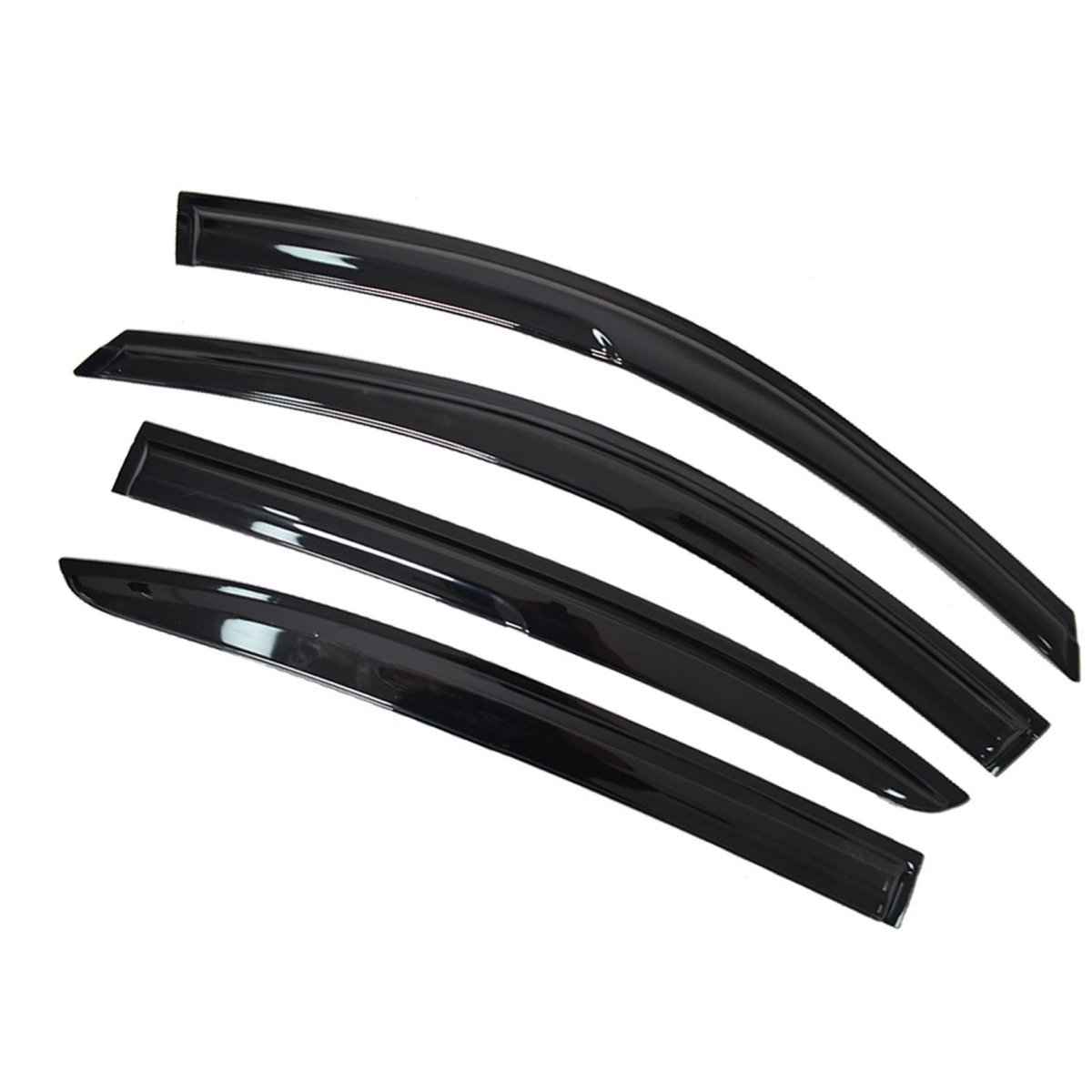 Window Visors Sun Rain Guards For Accord 2008 2012 4 Pack Car Deflectors Vent Shade Black Abs Plastic Side