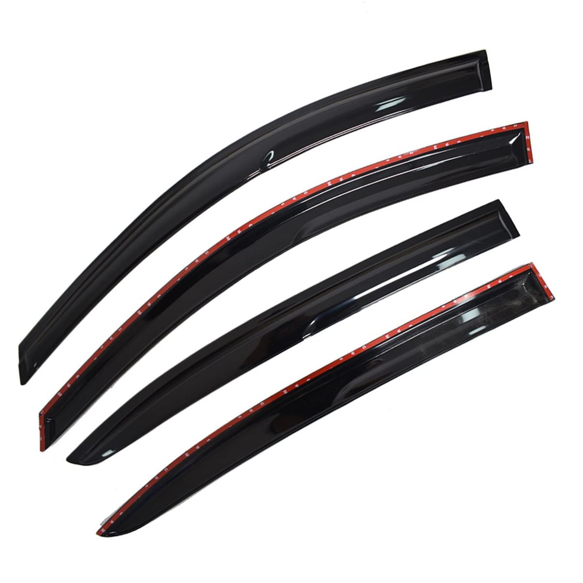 Window Visors Sun Rain Guards For Accord 2008 2012 4 Pack Car Deflectors Vent Shade Black Abs Plastic Side