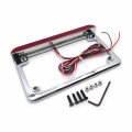 Smt-chrome Universal Compatible With Suzuki Yamaha Kawasaki Harley For 6-inch Complete Led License Plate Fram Motorcycle