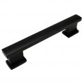 Cosmas 10 Pack 702-4fb Flat Black Contemporary Cabinet Hardware Handle Pull 4 Inch 102mm Hole Centers 