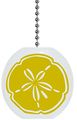 Yellow Sand Dollar Solid Ceramic Fan Pull 