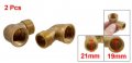 Uxcell 2 Pcs 1 Thread Male To Female Pipe Coupling Right Angle Connectors