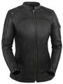 True Element Womens Longer Length Scooter Collar Leather Motorcycle Jacket Black Size S 
