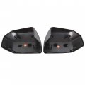Kuafu Upper Side View Mirror Cover Compatible With 2015-2020 Ford F150 F-150 2 Pcs Black Pair Top Half Replacement