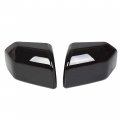Kuafu Upper Side View Mirror Cover Compatible With 2015-2020 Ford F150 F-150 2 Pcs Black Pair Top Half Replacement