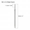 Uxcell Metric Thread Tap M2 X 0 4 H2 100mm Extra Long Straight Flute Screw Milling Machine Taps Threading Tapping Repair Tool