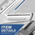 Rear Bumper End Caps Cover With Parking Sensor Holes Compatible Ford F-150 2015-2020 Passenger Right Side Polished Chrome