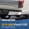Rear Bumper End Caps Cover With Parking Sensor Holes Compatible Ford F-150 2015-2020 Passenger Right Side Polished Chrome