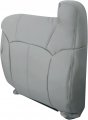 Secosautoparts Driver Side Bottom Top Lean Back Cover Gray Replacement Leather Seat Compatible With Chevy Silverado 1500 2500
