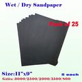 Pack Of 25 11 X 9 Wet Dry Sandpaper Sanding Paper Abrasive Assorted Grits 800 1500 2000 2500 3000 5 Each Grit Finishing Auto 