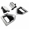 Kuafu Led Fog Light Bezel Trim Compatible With 2019-2023 Gmc Sierra 1500 Denali Lamp Pair Painted Chrome Black Silvery Clear