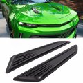 Hecasa Hood Scoop Covers For 2016-2022 Chevy Camaro 1lt Ls Rs Black Decorative Bonnet Vent Air Intake 