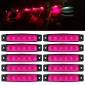 Fxc 10x 6 Led Clearence Truck Bus Trailer Side Marker Indicators Light Tail Taillight Brake Stop Lamp 12v Purple 
