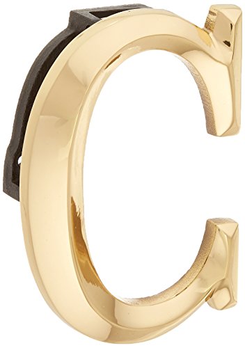 Monogram Letter C Door Knocker Brass