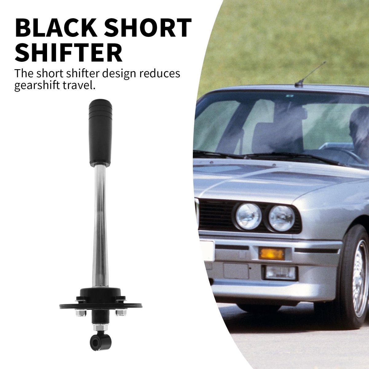 Adjustable Short Shifter Lever With Knob 178mm Handle Black Replacement For Bmw E30 E36 E39 Z3 E46 E34 E6x 1985 2010 Aluminum