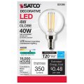 Satco 4-watt Led E12 Light Bulbs 4000k 15000 Hour Rating