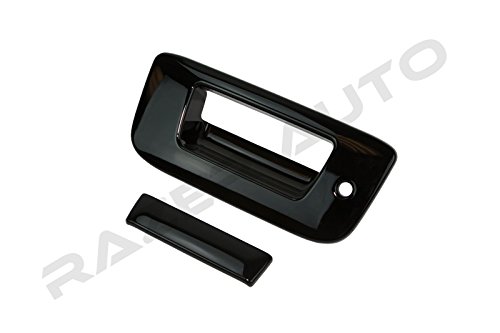Razer Auto 07-13 Chevy Chevrolet Silverado 1500 07-14 2500 3500 Gmc Sierra Glossy Black Tailgate Handle Cover W Keyhole 07 08