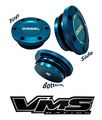 2013-2017 Vms Racing Magnetic Fuel Cap In Blue Anodized Billet Aluminum For Dodge Ram Cummins Diesel And Ecodiesel 13 14 15 16