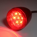 Httmt- Glossy Black Rear Led Running Brake Turn Signal Indicator Light With Red Lens Compatible 92-17 Xl883 1200 02-05 Fxst P N