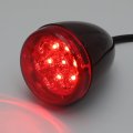 Httmt- Glossy Black Rear Led Running Brake Turn Signal Indicator Light With Red Lens Compatible 92-17 Xl883 1200 02-05 Fxst P N