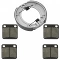 Caltric Front Brake Pads And Rear Shoes Compatible With Yamaha Big Bear Yfm350 Yfm 350 1999