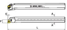 Si-mwln R L Boring Bars Si-mwlnl 20-4 Shank 1-1 4 Min Bore 1 530 Oal 14 Center Line F 765 Use With Wnm Insert 43 Lh