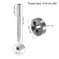 Uxcell 5 16-24 Unf Tap And Die Set With 25mm Round Stock Handle Wrench High Speed Steel Machine Thread Threading Tool