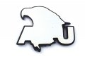 Usa American Eagle Flag Black With Chrome Plastic Car Emblem Decal 3