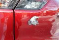 Usa American Eagle Flag Black With Chrome Plastic Car Emblem Decal 3