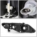 Auto Dynasty Black Housing Clear Corner Headlgiht Head Lamps Tool Kit Compatible With Honda Civic Sedan 06-11
