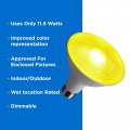 Satco S29484 11 5 Watt Par38 Led Color Light Bulb Yellow