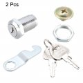 Uxcell Cam Lock 1-1 8 Cylinder Long Cabinet Locks With No 1 Fits On 7 Max Thickness Panel Keyed Different 2pcs