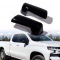 Astra Depot Gloss Black Top Half Door Side Mirror Cap Compatible With 2019-2022 2023 Chevrolet Silverado 1500 Lh Rh