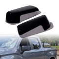 Astra Depot Gloss Black Top Half Door Side Mirror Cap Compatible With 2019-2022 2023 Chevrolet Silverado 1500 Lh Rh