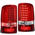 Auto Dynasty For Yukon Suburban Tahoe Gmt 800 Pair Of Chrome Housing Red Lens Led Brake Tail Lights 