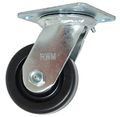 Rwm Casters 45-dur-0420-s 45 Series 4 Wheel Diameter 5-5 8 Overall Height Durastan Swivel Caster With Roller Bearing Gray 