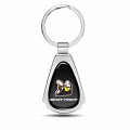 Ipick Image For Dodge Scat-pack Full Color Black Dome Chrome Metal Teardrop Key Chain Keychain Official Licensed