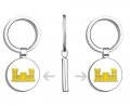 Hj Media Us Army Engineer Corps Metal Round Key Chain Keychain Ring