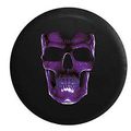 3d Cracked Grinning Skull Almost Glowing Purple Jeep Rv Spare Tire Cover Black 28 In 