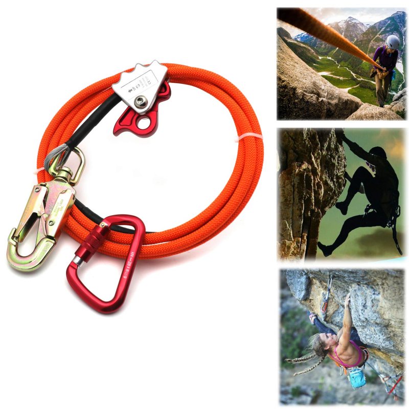 Httmt- Climb Right 1 2 X 8 Steel Wire Core With Triple Lock Lanyard Kit Flip Line Swivel Snap Arborist P N Et-outdoor003-raw