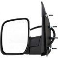 Ford E 350 450 Super Duty 2007 2008 Door Mirror Driver Side Power Glass Non Heated Manual Folding Textured Black Replace 