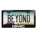 Gmc In 3d On Real Carbon Fiber Finish Abs Plastic License Plate Frame Is Official Licensed