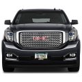 Gmc In 3d On Real Carbon Fiber Finish Abs Plastic License Plate Frame Is Official Licensed