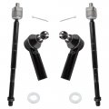 Boxi 4pcs Front Inner And Outer Tie Rod Ends Fit Ford Escape 2005-2009 Mazda Tribute Mercury Mariner Not For Hybrid Models 