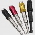 Tehaux 1 Set Magnetic Pivot Bits Drill Holder Swiveling Tip Extension Flexible Bit Chrome Vanadium Steel To Rotate Screwdriver