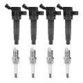 4x Ignition Coils And Spark Plugs For 2008 2016 Hyundai Sonata Santa Fe Tucson Genesis Coupe 2009 2015 Kia Optima Sorento 