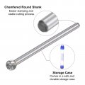 Uxcell Carbide Burrs Rotary Files Single Cut Ball Tungsten Tip 10mm Cutting Head 6mm Shank 100mm 4-inch Length For Wood Metal