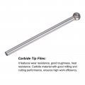 Uxcell Carbide Burrs Rotary Files Single Cut Ball Tungsten Tip 10mm Cutting Head 6mm Shank 100mm 4-inch Length For Wood Metal