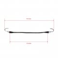 Pack Of 10 Black Rubber Tarp Straps 21 In Bungee Tie Down For Flatbed Vehicles With Stainless Steel J Hooks