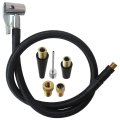 21 Quick Air Release Extention Hose Tire Valve Extension Tube W Presta Pump Ball Needle Set Inflator With Chuck Adapter For